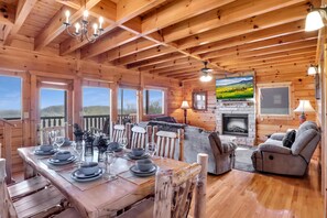 Dining - Heavenly View: Luxury 3-Story Resort Cabin - Brand New Hot Tub - City View (Sevierville)