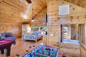 Games room - Heavenly View: Luxury 3-Story Resort Cabin - Brand New Hot Tub - City View (Sevierville)