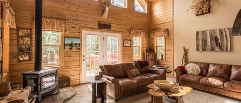 TV, fireplace, video games, DVD player