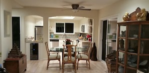 Kitchen & Dining room from living room