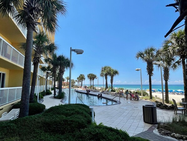 Outdoor pool, a heated pool
