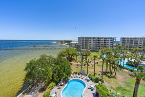 Een verwarmd zwembad