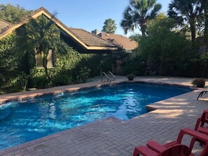Outdoor pool, a heated pool - Private Oasis in prime McAllen location with Gated Parking, Pool & Heated HotTub (McAllen)