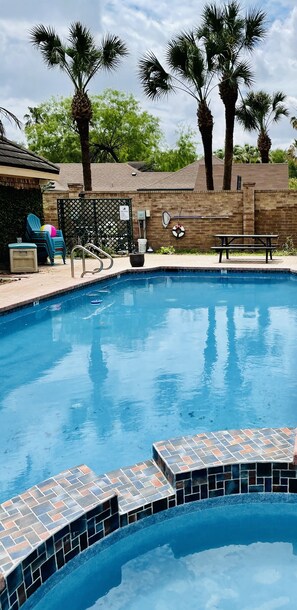 Outdoor pool, a heated pool