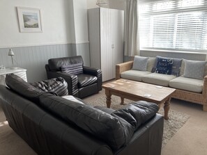 TV, fireplace, DVD player, books