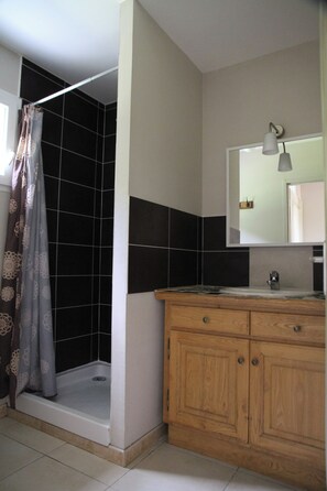 Shower, hair dryer