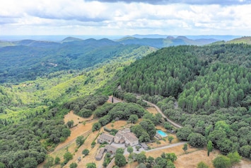 Vue aérienne de la propriété