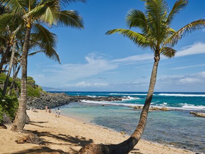 Maui Modern North Shore Beach Condo - Walk to Mamas Fish House! AC, Fast WiFi