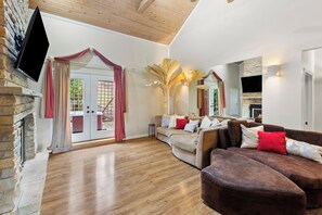 TV, fireplace -  Right in Branson 4,000 Sq Ft Home with Lake View & Hot Tub!  (Branson)