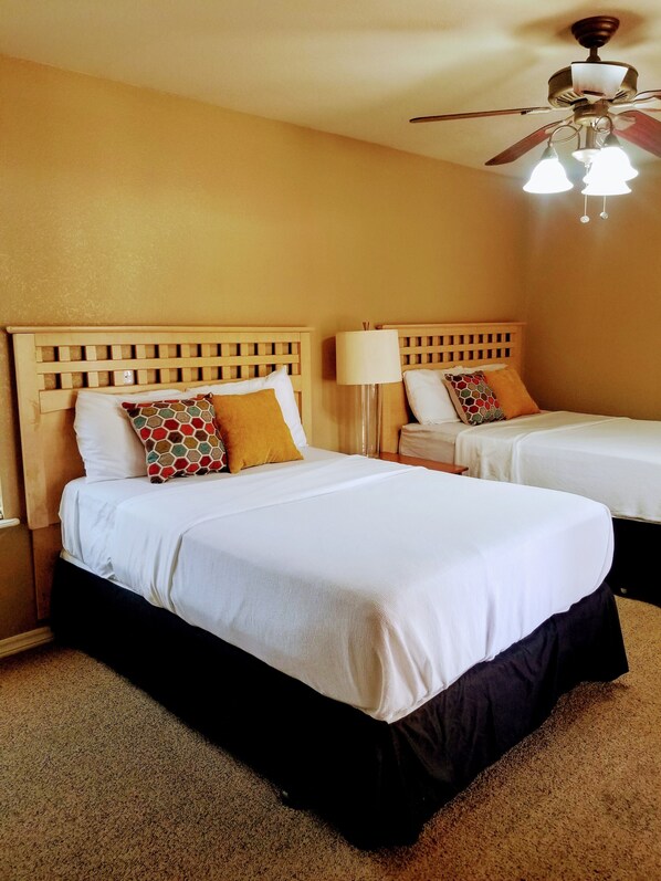 2 bedrooms, iron/ironing board, WiFi, bed sheets