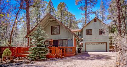 SPECTACULAR COZY CABIN NESTLED IN THE PINES BIG FRONT DECK FENCED FOR DOGS