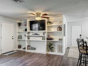 Smart TV, DVD player, video library