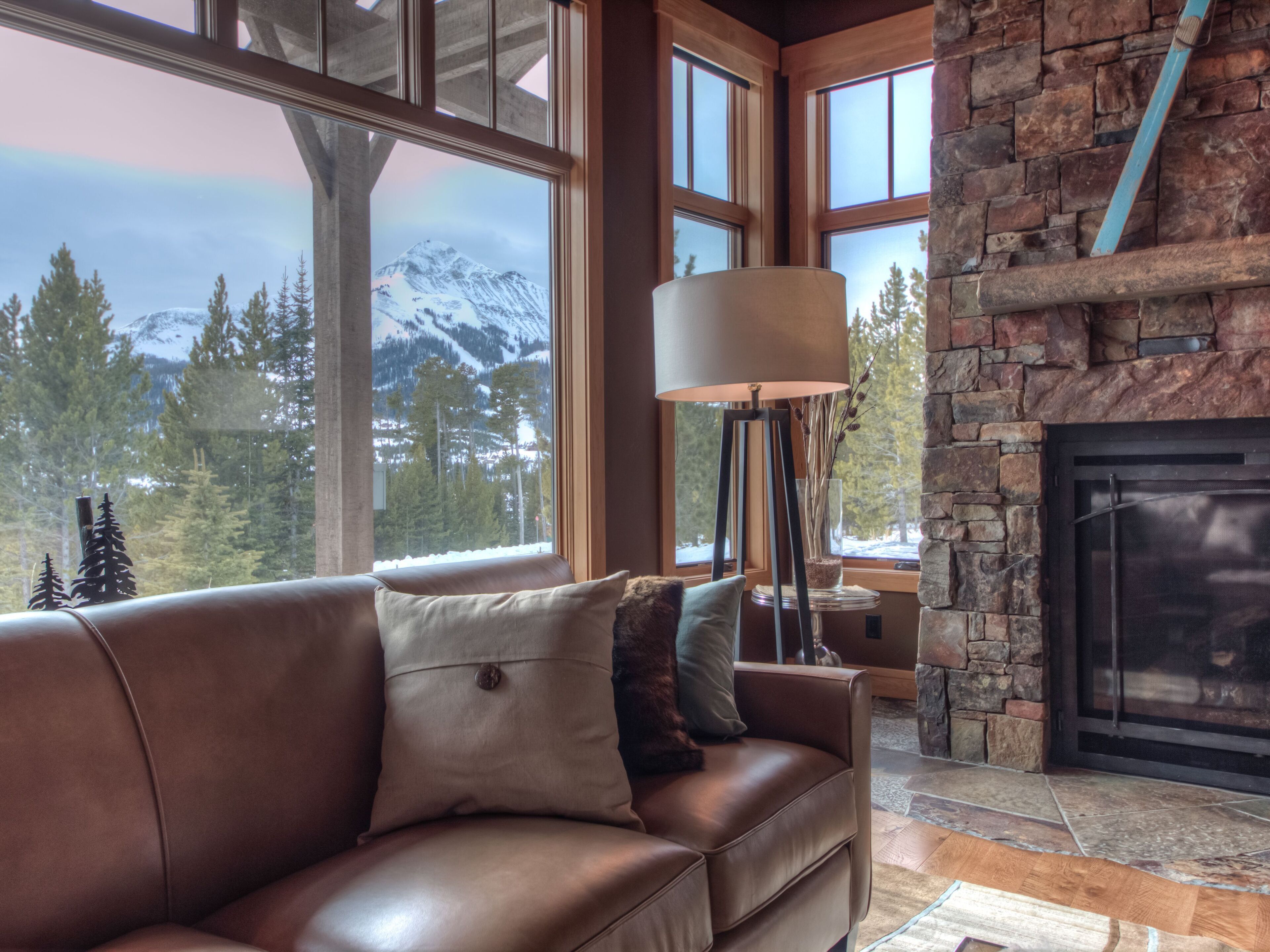 TV, fireplace, video games, table football