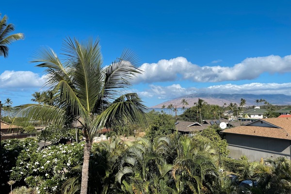 View of ocean and mountains from lanai at 2 bedroom unit