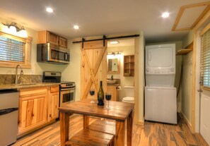 Fridge, microwave, oven, stovetop - Hot Tub And Deck Along Creek,  Pet friendly, Close To NOC, Tsali, And Dragon (Almond)
