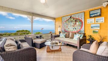 Älytelevisio, DVD-soitin, kirjoja, musiikkikirjasto