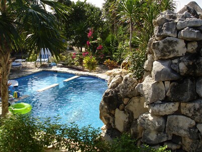 Beachfront Villa with pool & waterfall: Gorgeous sandy beach
