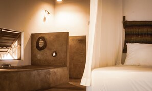 Chambre Design, 1 très grand lit, non-fumeur, vue sur la plage | Draps en coton égyptien, literie de qualité