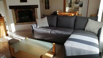 Fernseher, DVD-Player, Bücher, Videothek