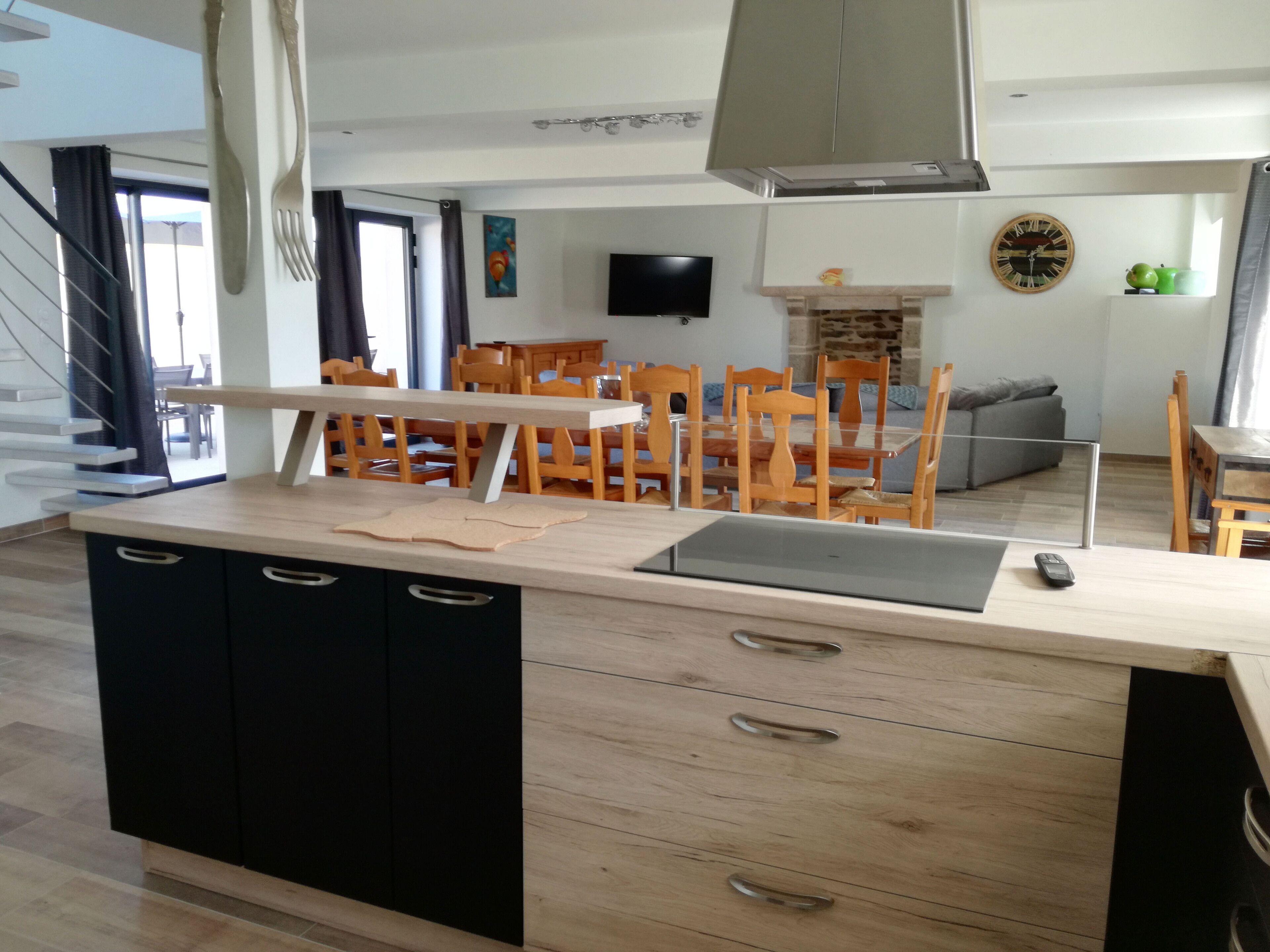 Longère 13 - 15 pers 300 meters from the sea, indoor swimming pool access