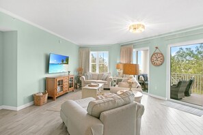 Smart TV, DVD player, books, stereo