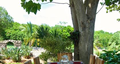 Superbe retraite de plantation avec vue sur la mer avec maison et chalet