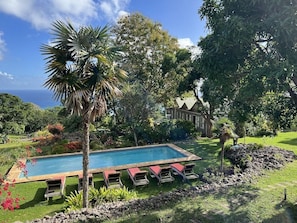 Outdoor pool - Private Historic Nevis Estate | Pool, Atlantic Views & Sleeps 7 (Butler's Village)