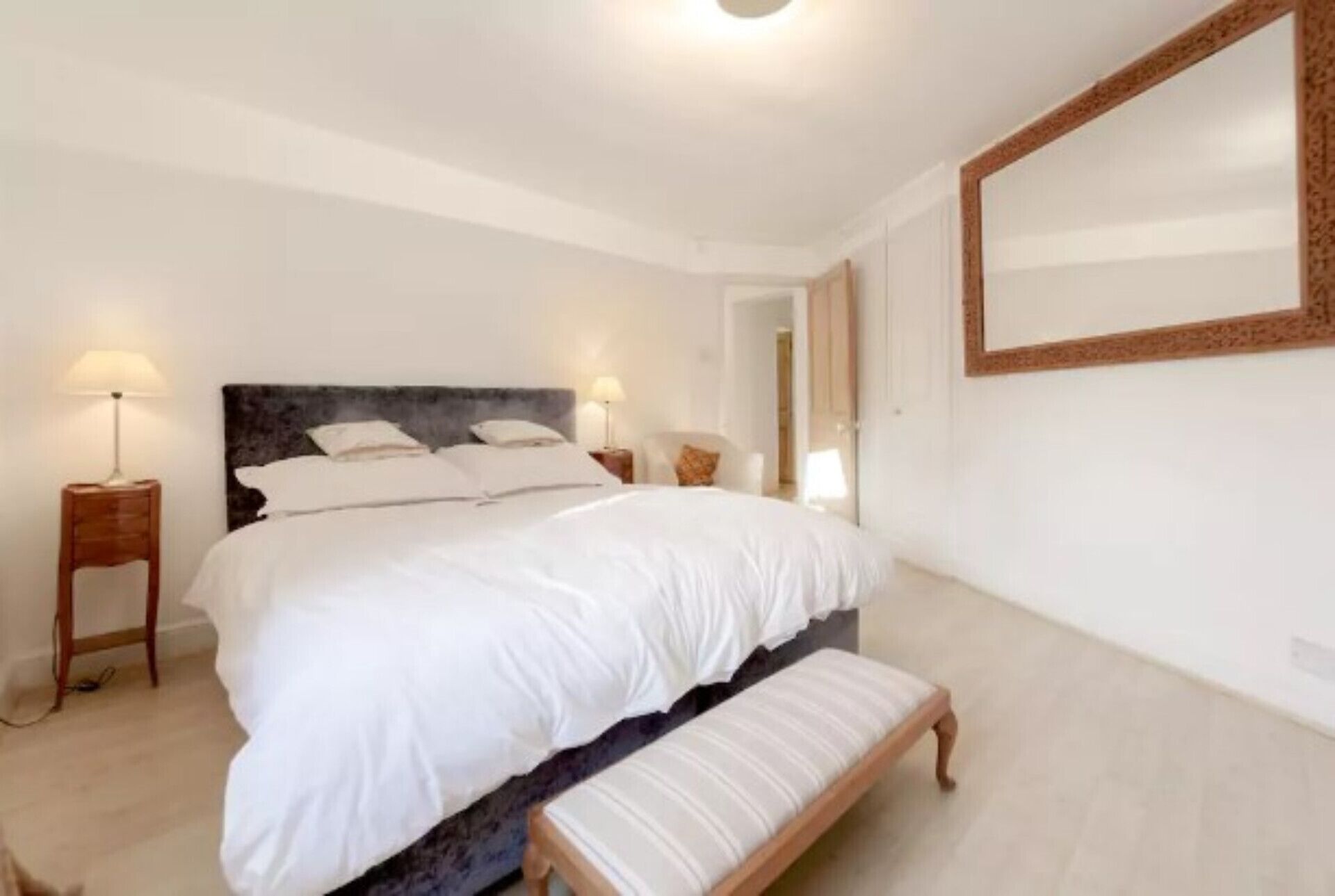 2 bedrooms, desk, iron/ironing board, travel crib