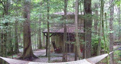 Private/secluded & Sanitized in Mature Woods by Park short walk to Creek Pets OK