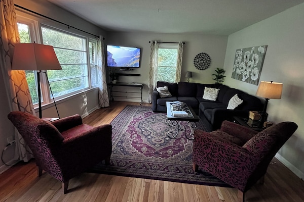 Enjoy a movie on the Smart TV or watch deer in the front yard.