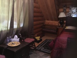 Room, 1 Queen Bed (C) | Desk, free WiFi, bed sheets - Redwood Log Cabin (Crescent City)