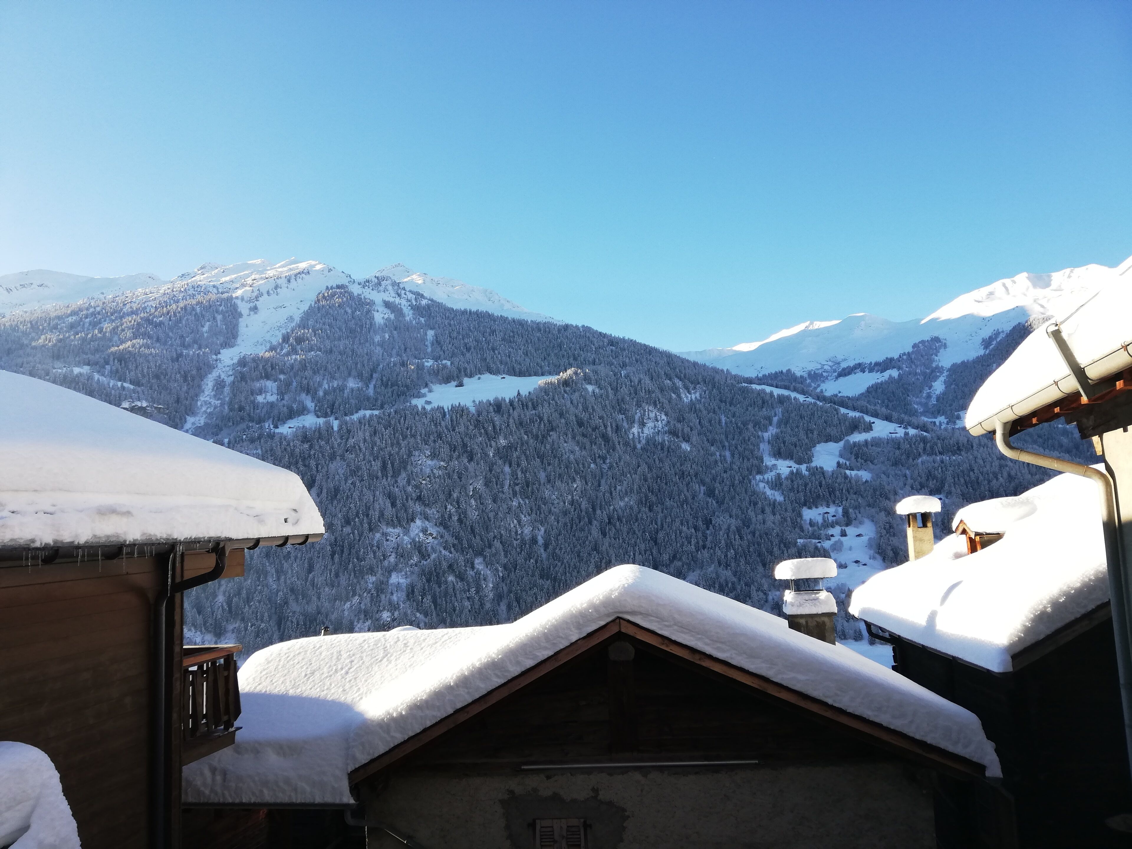 Vue du salon en hiver.