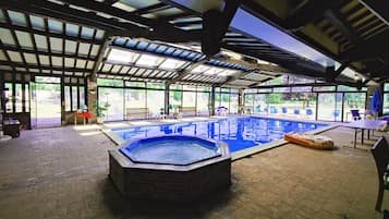 Indoor pool, a heated pool