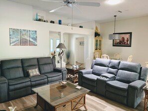 Smart TV, DVD player, books