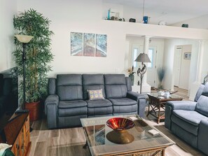 Smart TV, DVD player, books