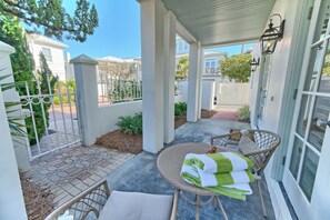 Terrace/patio -  Gated, 80steps to beach & pool, Short stroll to Rosemary Square (Rosemary Beach)