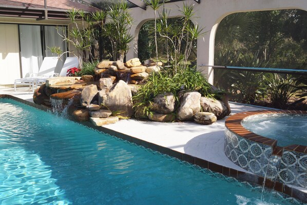 Outdoor pool, a heated pool