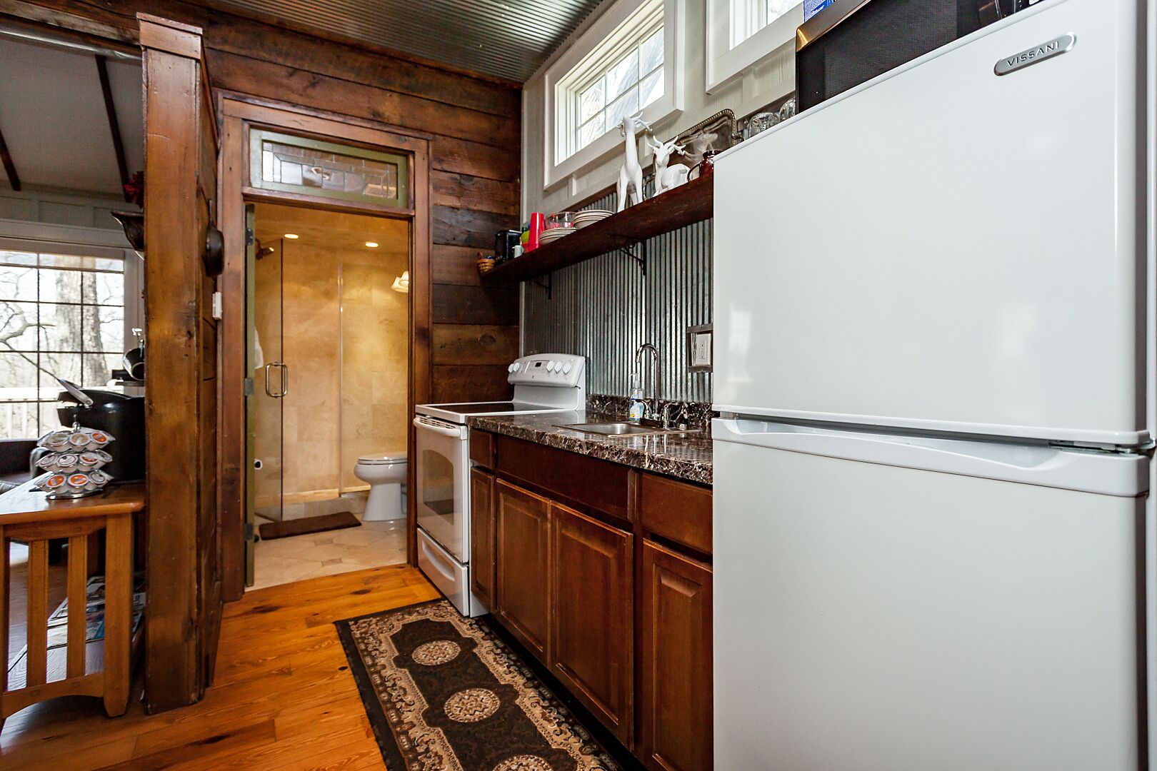 The Corn Crib Is A Fully Furnished Rental Cabin In The City, With A Country View