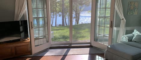 Smart TV, fireplace, DVD player, video library