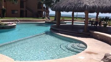 Outdoor pool, a heated pool