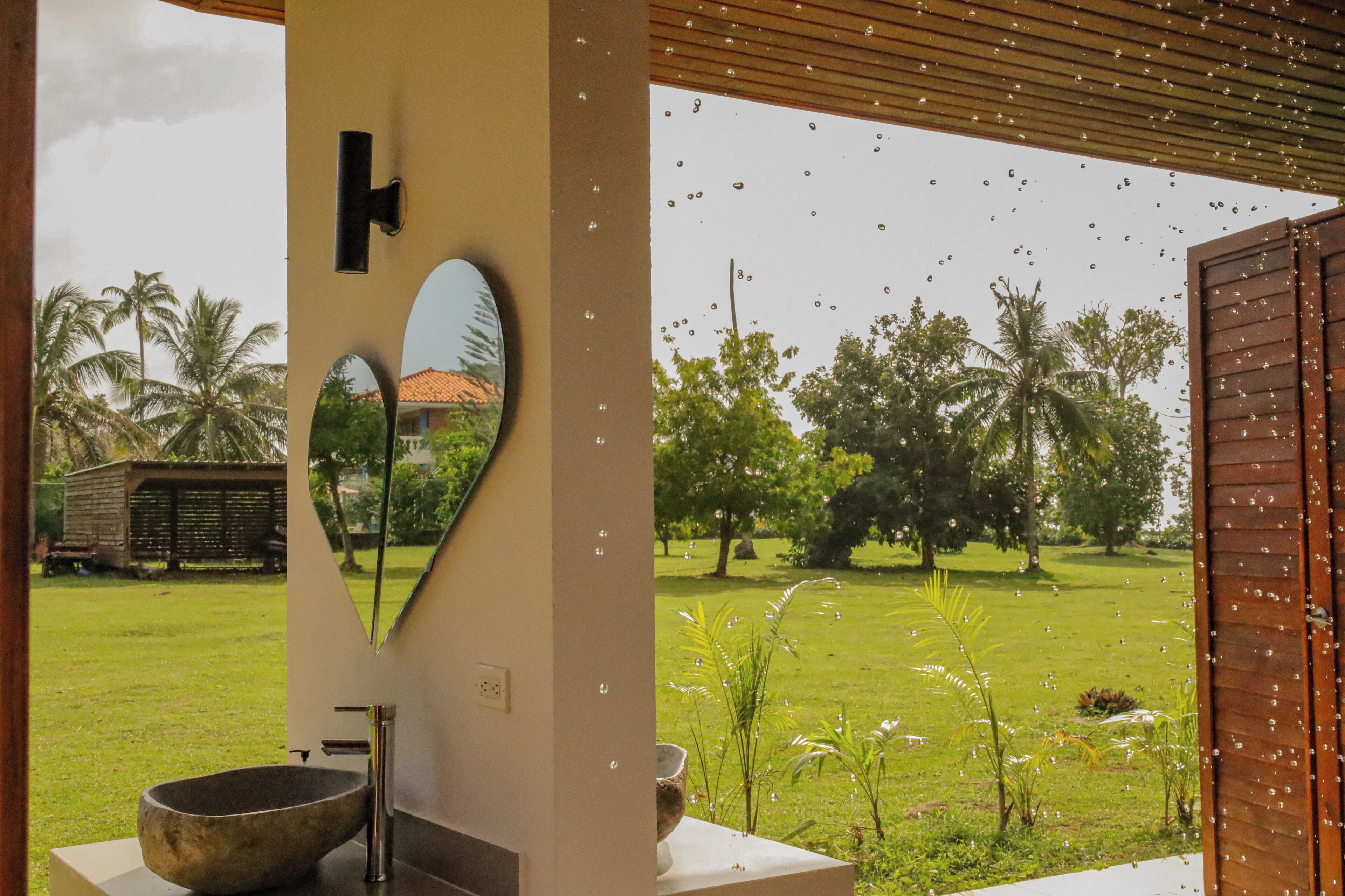 outdoor banquet area