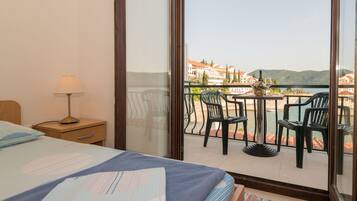 Double Room, Multiple Beds, Smoking, Sea View (A8) | Balcony view