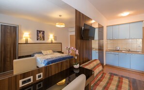 Studio, pemandangan laut (A2) | Tirai kedap cahaya, Wi-Fi gratis, dan seprai linen