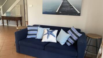 Smart TV, video-game console, DVD player, foosball