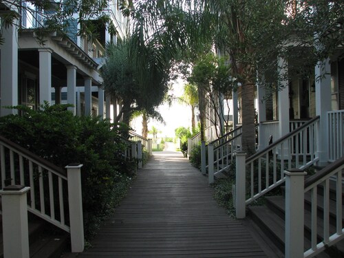 Waterfront community with its own private beach and fishing pier.