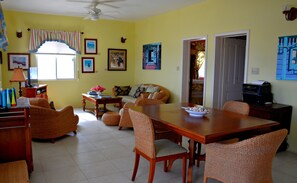 Interior - Seaside Splendor:  2-3 BR w/ Expansive Deck, Panoramic Views, AC, Wifi, & Pool (Sandy Hill Bay)
