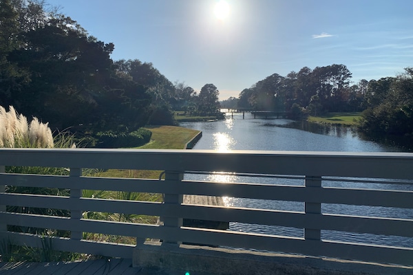 Cross the bridge of our lagoon...