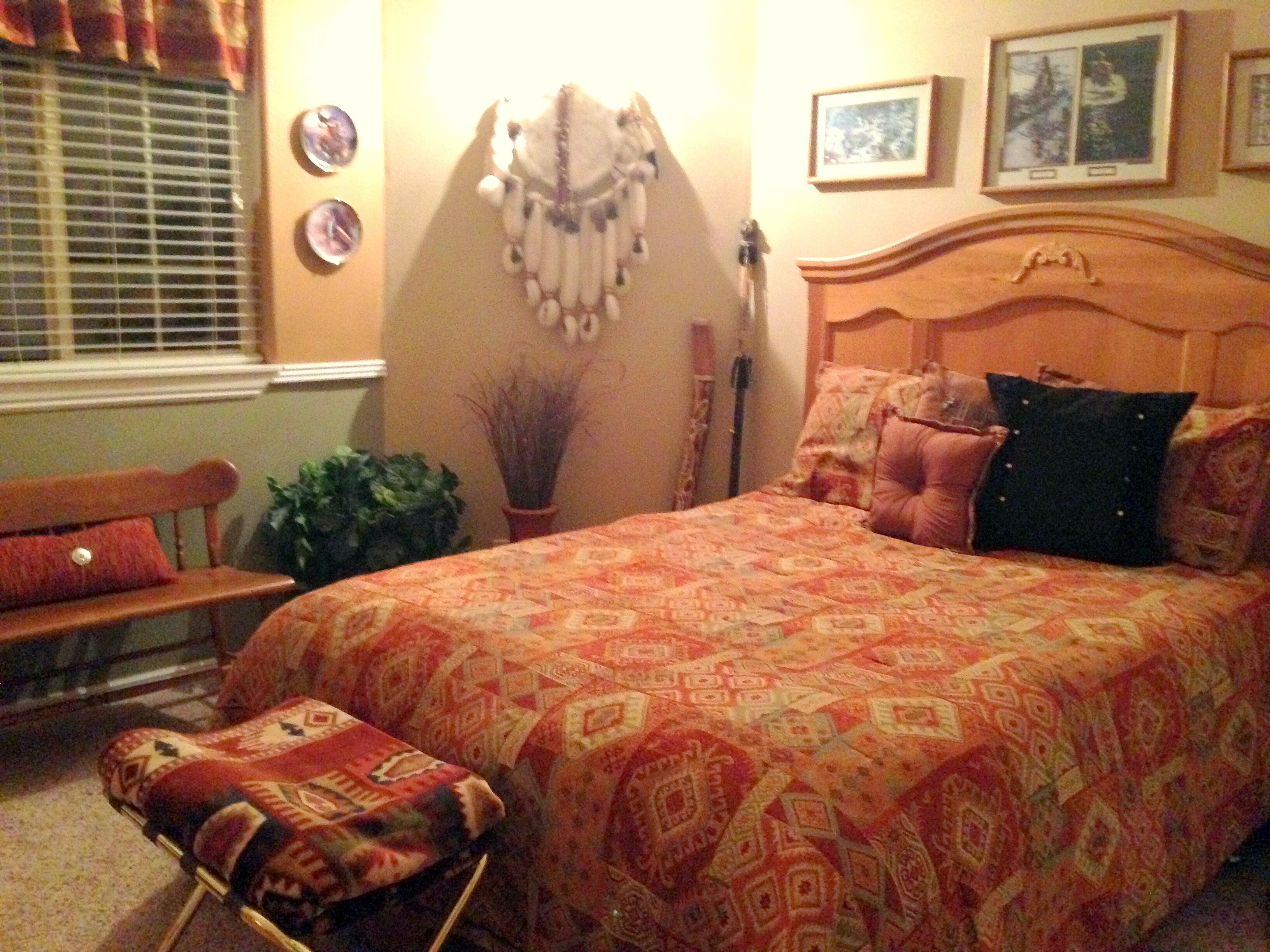 Bev Doolittle Bedroom to Rent for St. George Open House or other activities.