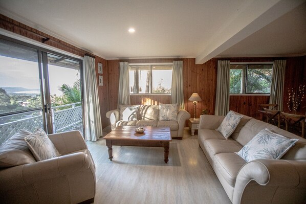 Televisión, reproductor de DVD, libros, estéreo