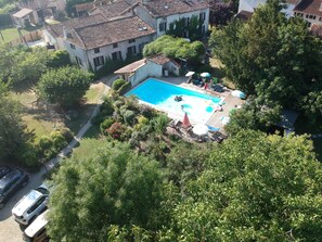 Pool - Beautiful 12th Century Post House with Private Pool sleeps 27 in 13 bedrooms.   (Pillac)